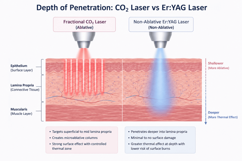 Depth of Penetration in Vaginal Laser Therapy